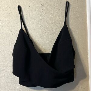 cute black crossed top